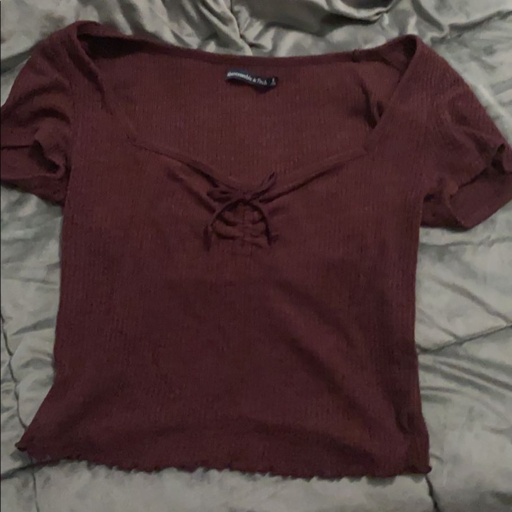Maroon crop top
